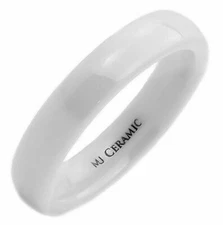 Classic Ceramic Wedding Ring 3-10mm Pink, White, Blue, Light Blue, Black
