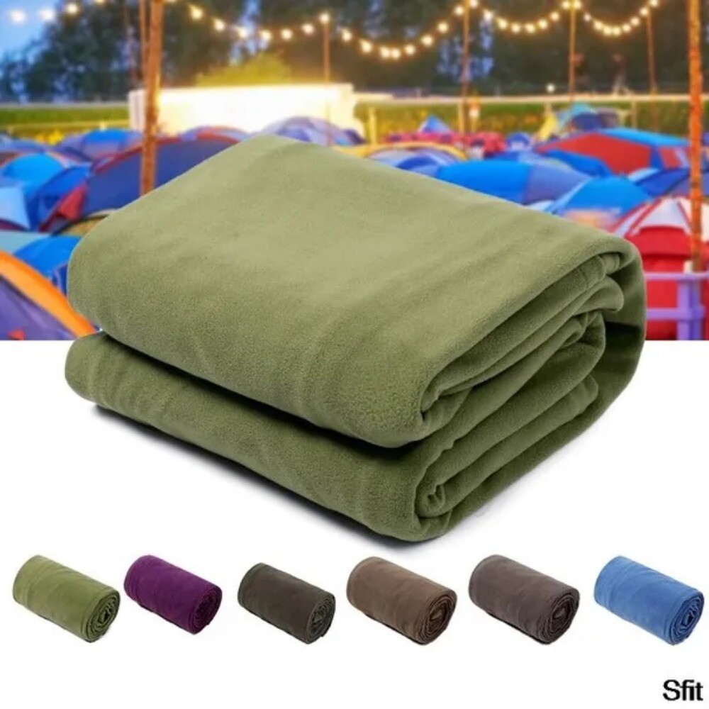 Saco de dormir portátil ultraligero polar forro camping viaje manta sábana