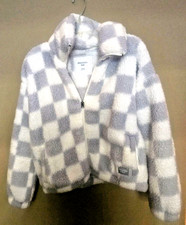 Abercrombie Kids Gray White Sherpa Fleece Jacket 15/16
