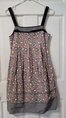 BCBG MAX AZRIA Art To Wear PLEATED POLKA DOT DRESS STRETCH SIZE 2 Party Wedding