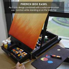   70" French - Style Folding Easel - Aluminum Legs, Drawer, for Painting/Display