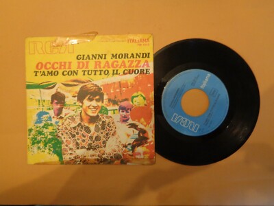 GIANNI MORANDI OCCHI DI RAGAZZA / T'AMO CON TUTTO IL CUORE RCA PM 3515