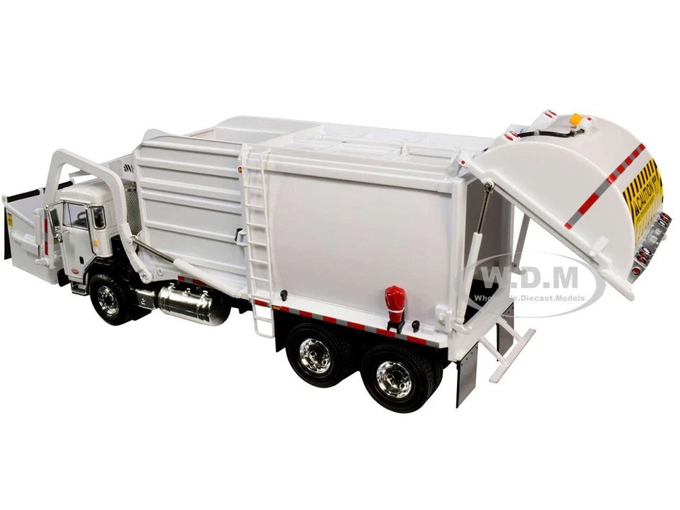 PETERBILT 520 GARBAGE TRUCK W/ FRONT LOADER WHITE 1/34 MODEL FIRST GEAR 10-4193 - Image 2 of 4