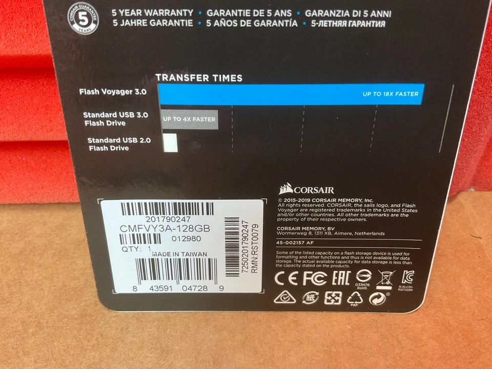 Corsair Voyager 128GB USB3 Flash Drive CMFVY3A-128GB ✅❤️️✅❤️️ Brand New! Sealed! - Image 3 of 3