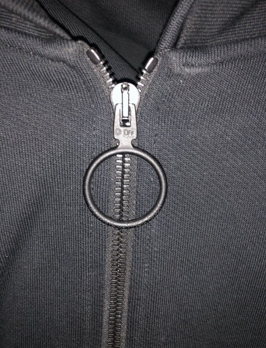 OG 2013 OFF WHITE Side Stripe Tape Logo Hooded Track Jacket OG 2013 OFF WHITE Side Stripe Tape Logo Hooded Track Jacket