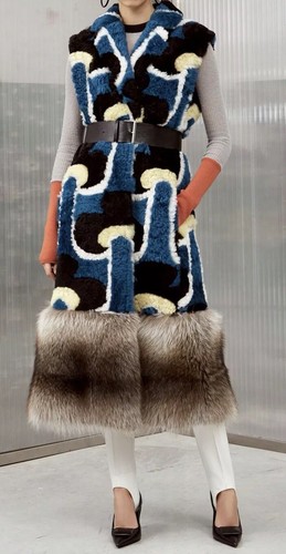 SHEARLING FUR VEST COAT SIZE 