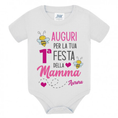Baumwoll Body Baby Mädchen personalisiert Erster Muttertag