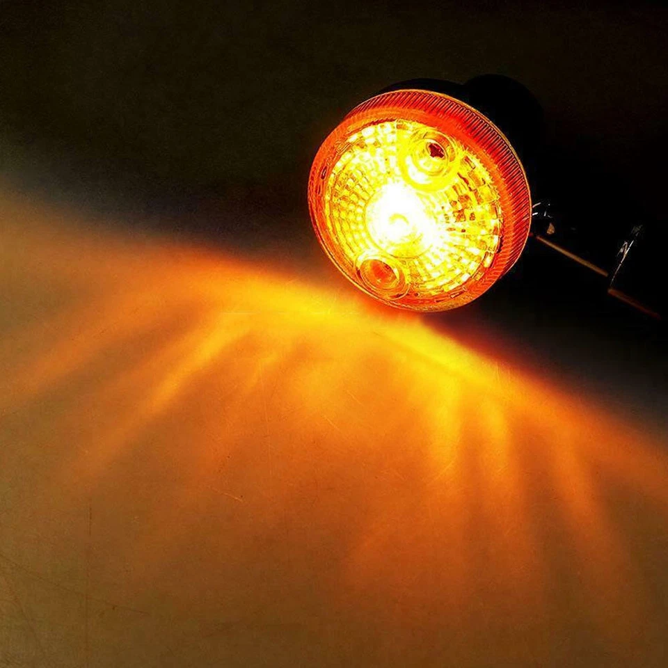 Intermitente de luz indicadora de señal de giro para motocicleta 4 piezas para Kawasaki Suzuki Honda Foto 2 de 4