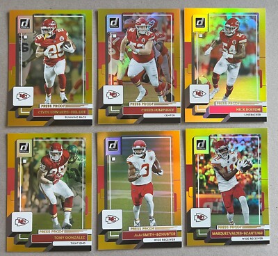 CHIEFS 2022 Donruss PREMIUM GOLD PRESS PROOF Near Team Set (9) TONY GONZALEZ +