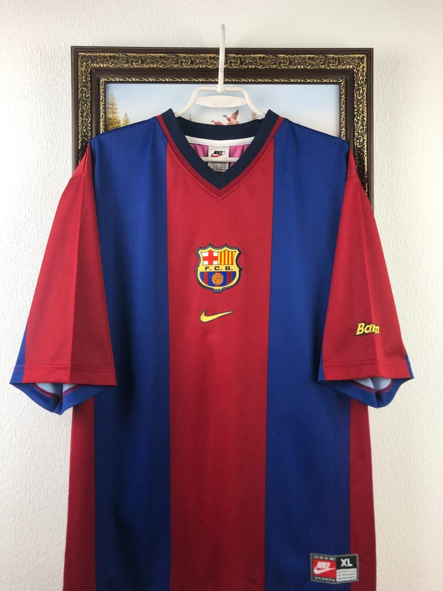 Barcelona Home football shirt 1998 Soccer Nike Jersey Mens Trikot