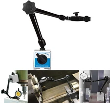 DG61003 Regular Duty Dial Gage Holder Mag Base w Metal Fine Adjustment Fits Noga