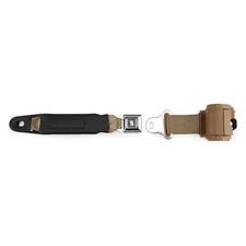 RetroBelt Tan Pushbutton Retractable Lap Seat Belt - Bucket Seat No Hardware