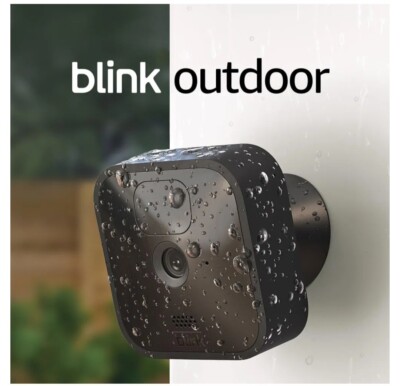 Blink Outdoor | Kabellose, wetterfeste HD Überwachungskamera mit Zweijahresschläger