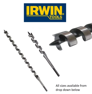 Irwin Premium Long & Standard Series Wood Auger Drill Bits, All Sizes Available