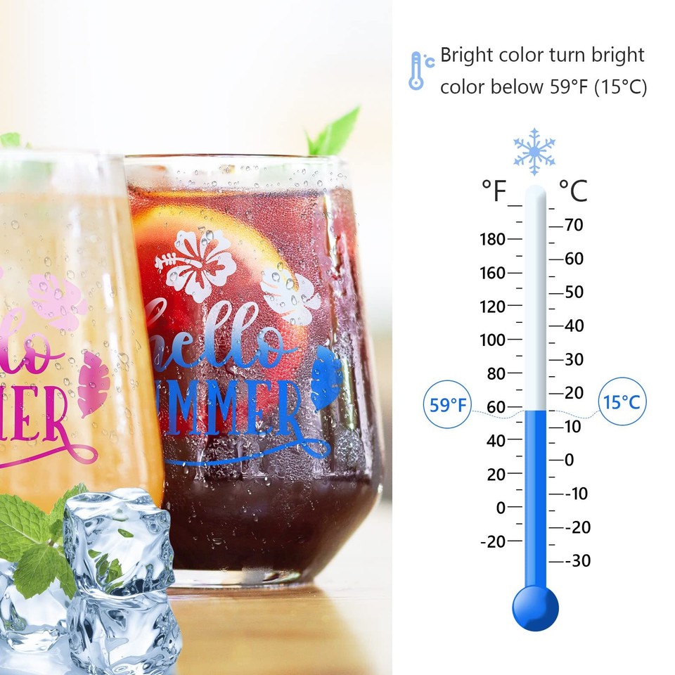 Cold Color Changing Vinyl Adhesive Vinyl Bundle 12" x 36"/Rolls for DIY