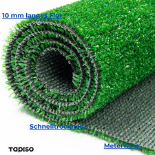 Kunstrasen Rasenteppich Grün 10 mm Wetterfest  Breite 2m 4 m Balkon Terrasse