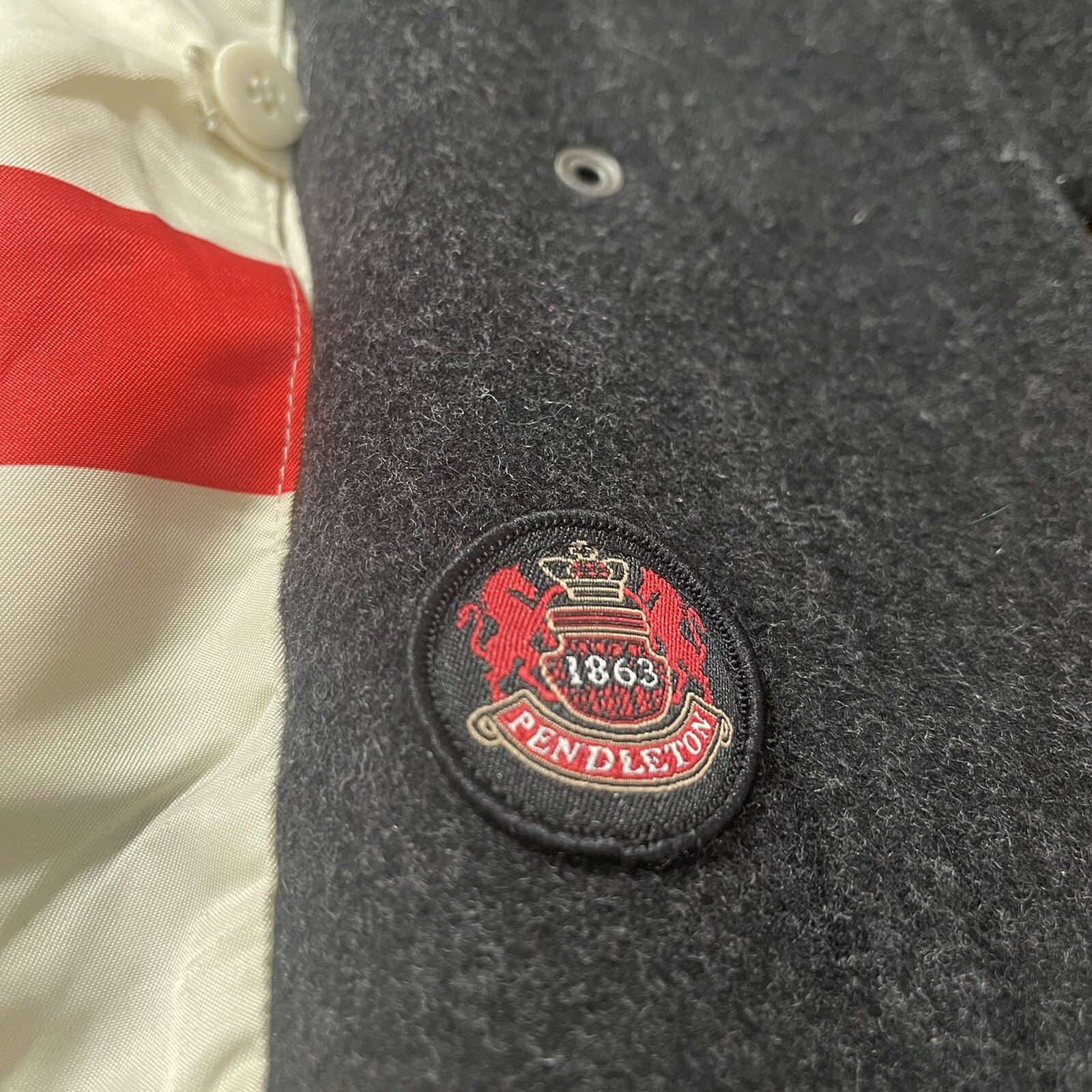 Pendleton Wool Coat Jacket Womens Size Medium Bla… - image 8