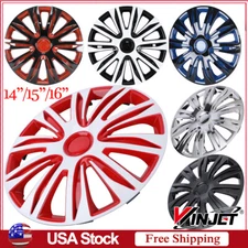 14" 15" 16" Set of 4 Snap On Full Hub Caps Rim Wheel Covers Tire & Steel Rim