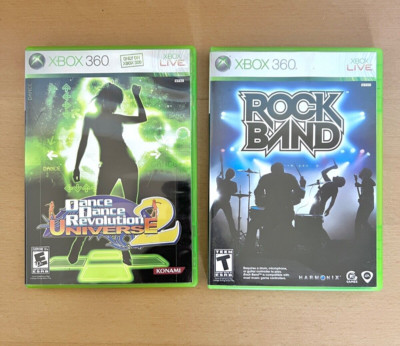 Dance Dance Revolution Universe 2 & Rock Band Microsoft Xbox 360 Video Games