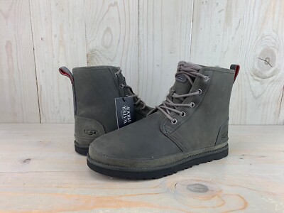 UGG HARKLEY Impermeable Con Cordones Carbón Cuero Botas Hombre US 10 Nuevo  En Caja | eBay
