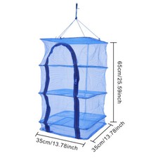 Foldable 4 Layers Drying Net Hanging Vegetable Fish Dishes Mesh Dryer Rack