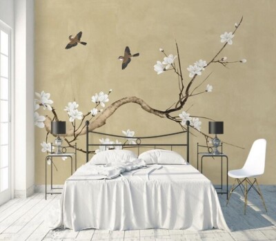 3D Sparrow Branch ZHUA8995 Wallpaper Wall Murals Removable Self-adhesive Ann 24