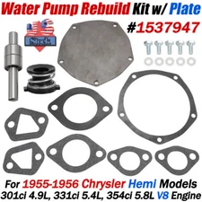 For 1955-1956 Chrysler 301 331 354 V8 Water Pump Rebuild Kit wiith Plate 1537947