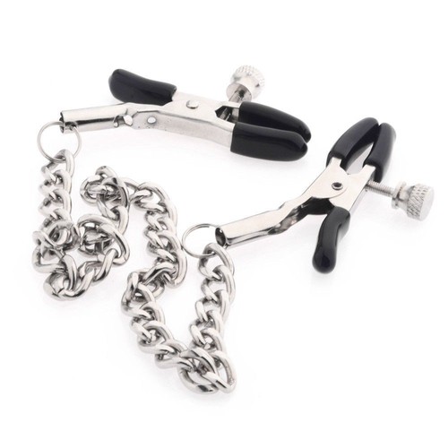 Fantasy-Nipple-Clamps-Breast-Clamps_Sex-Metal-Chain-Clip-Women-Adult-Flirt_Toy - Picture 8 of 10