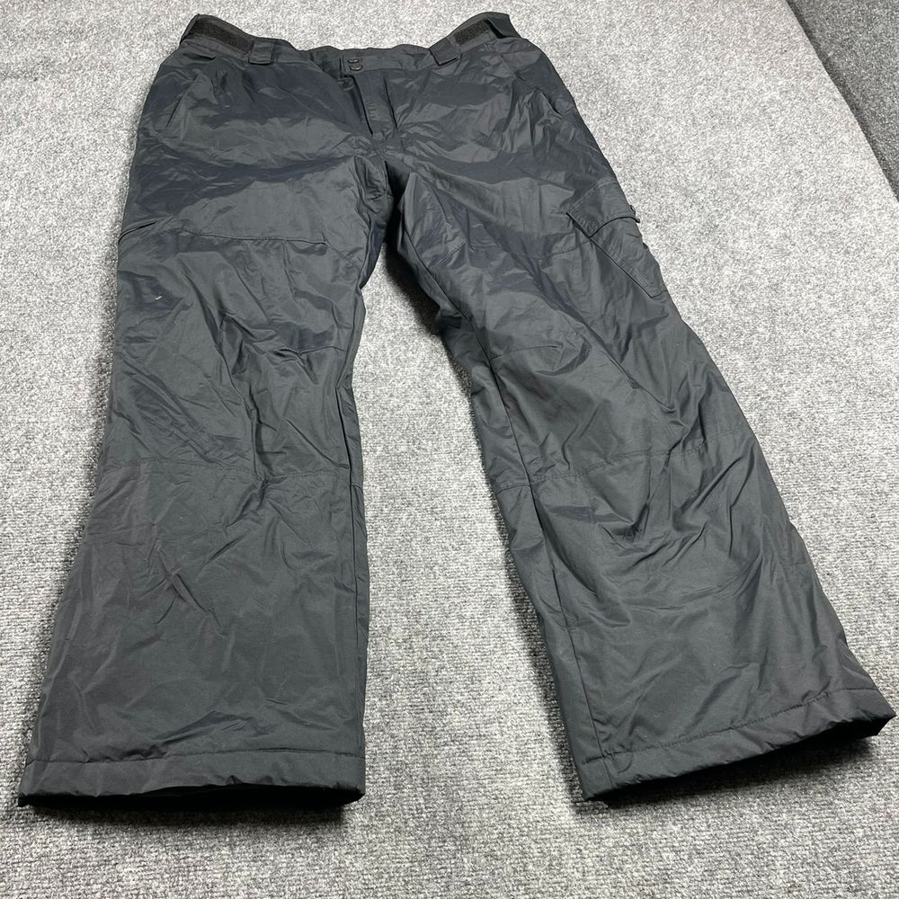 Columbia Men's Black Straight Leg Cargo Pants with Zip Closure Size L