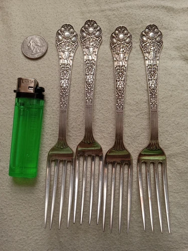 Medici Old By Gorham Sterling Silver Regular Fork 6 3/4" Antique Flatware