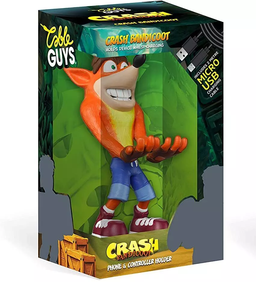 Casier de rangement Crash Bandicoot - Pour jeux PS4 / PS5 / XBox one et  serie - Support casque et manette