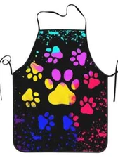 20" Wide X 28" Long Adult Funny Baker Shop Mechanic BBQ Oil Gas Auto Paw Prints