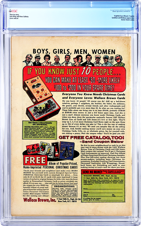 Fantastic Four #43 (1965) CGC 4.0, Mint Case! Custom FF Label ...