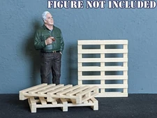 1/18 Scale "Wood" Shipping Pallets - For model car/warehouse diorama (set of 3)