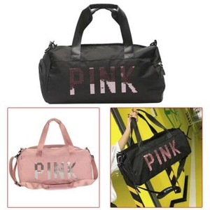 large pink gym bag