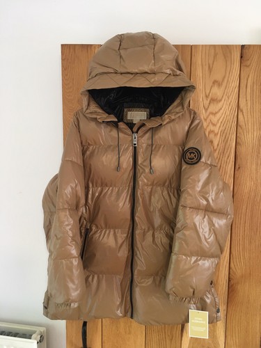 Womens Michael Kors puffer coat dark camel XL approx uk 16 - Picture 1 of 10