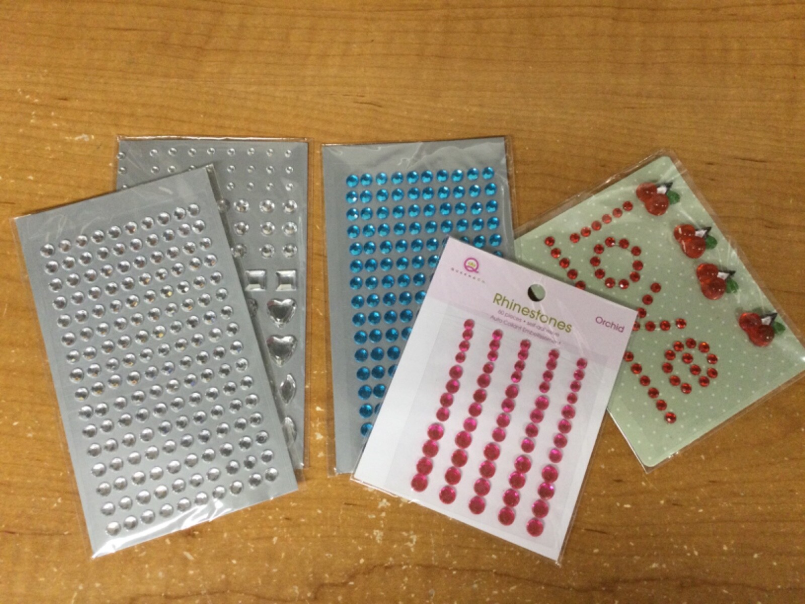 Rhinestone variety, 5 pack for scrapbooking or card making embellishments