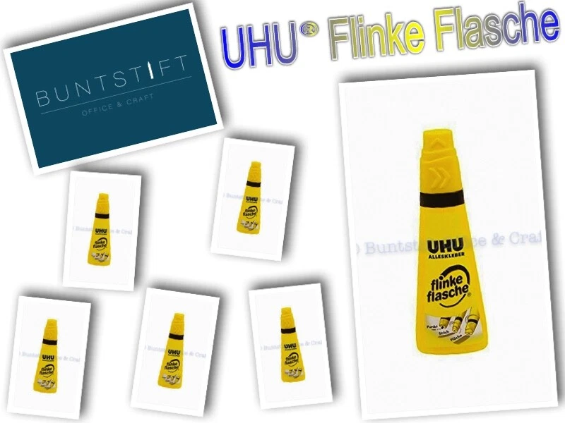 UHU Flinke Flasche Alleskleber transparent Klebstoff 35g oder 90g Menge wählbar