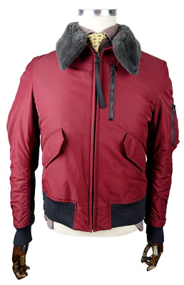 2898£ LANVIN NUTRIA FELL LEDER WATTIERT TRAPPER JACKE BOMBERJACKE S 38 48