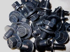 Hex Head Double Washer Bolt M8 8mm X 1.25 Coarse X 10mm Thread  "Lot of 25 Bolts