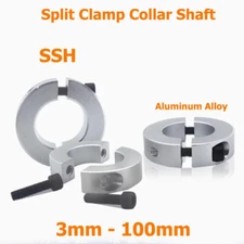 3mm - 100mm Aluminum Split Clamp Collar Shaft Optical Retaining Lock Limit Ring