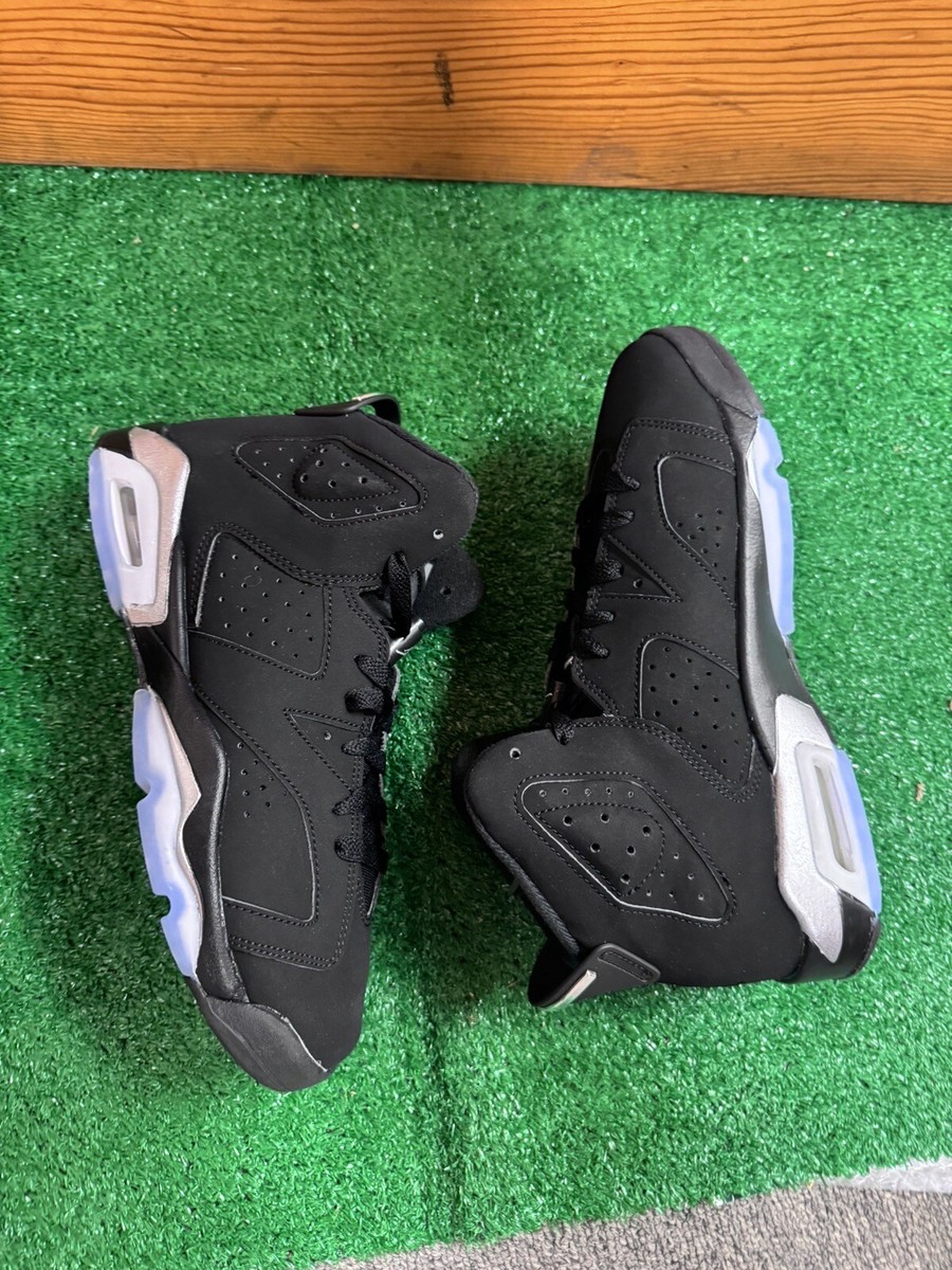 Nike Air Jordan Retro 6 Black GS Metallic Silver Chrome DX2835-001