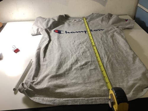 Champion T-Shirt Boy’s Large Gray Graphic Logo Short Sleeve - Picture 5 of 6