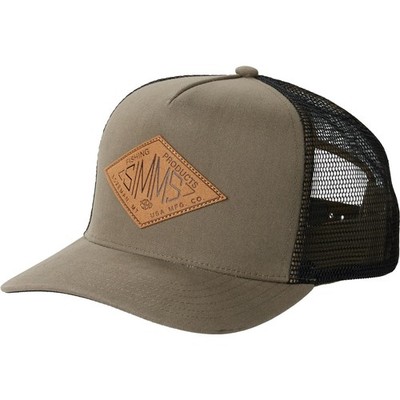 Simms Double Haul Trucker Patch Fishing Hat Cap - Smokey Olive Color - NEW!