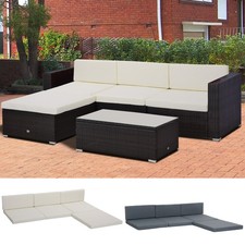 7 Piece Outdoor Cushion Pad Set for Rattan Furniture, Lightweight, Cushions ONLY