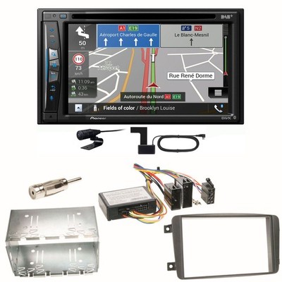 Pioneer AVIC-Z730DAB DAB+ USB Einbauset für Mercedes C-Klasse W203 CLK W208 W209