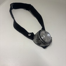 Steampunk Monovision Eyeglass W/ Strap Brushed Gold Or Silver Finish Clr Lens