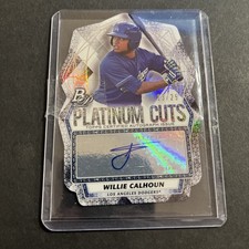 2017 Bowman Platinum Platinum Cuts Auto 13/25 Willie Calhoun #PCA-WC Auto h8o