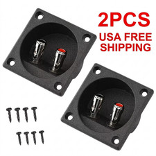 2PCS Speaker Box Terminal 2-Wire Round Spring Cup Connector Subwoofer Enclosure
