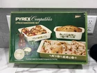 Vintage Pyrex  3 Piece Baking Dish Spring Blossom / Crazy Daisey NIB